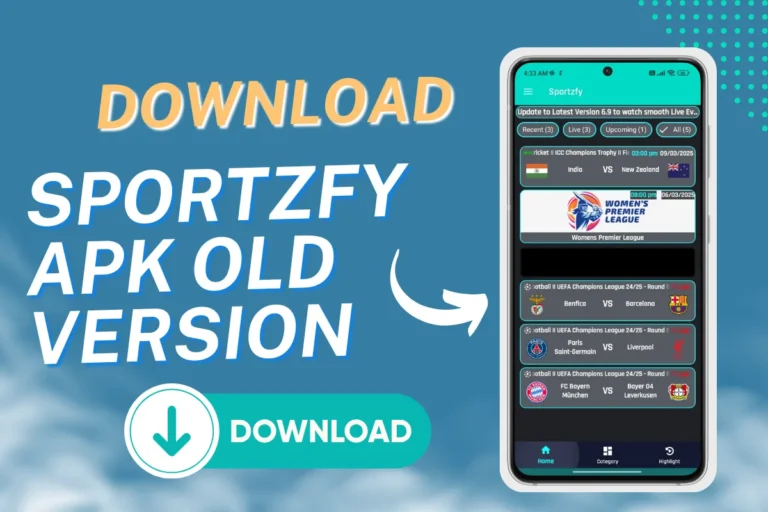 Sportzfy APK Download Old Version